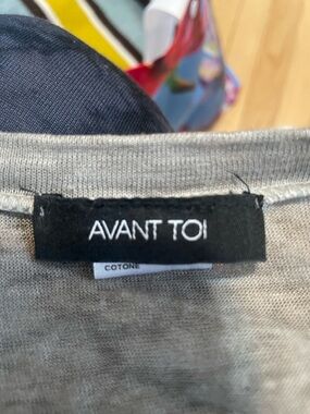 Avant Toi Gray Cotton Tee with Black Label